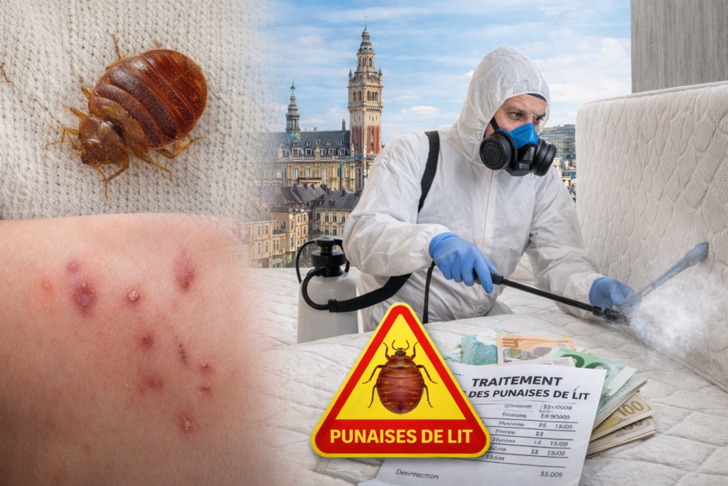 Punaises de lit à Lille : symptômes, dangers, solutions professionnelles et prix d’un traitement efficace dans les Hauts-de-France