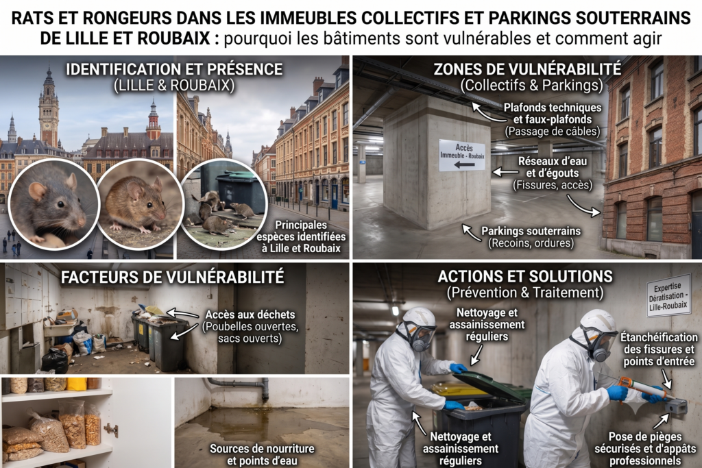 Rats et rongeurs dans les immeubles collectifs et parkings souterrains de Lille et Roubaix : pourquoi les bâtiments sont vulnérables et comment agir