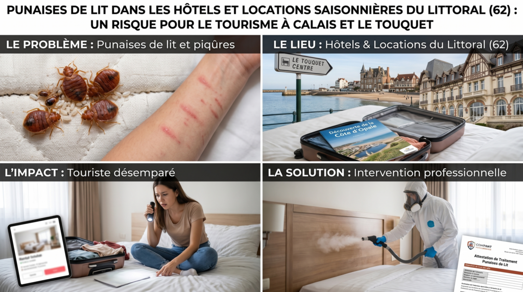 Punaises de lit dans les hôtels et locations saisonnières du littoral (62) : un risque pour le tourisme à Calais et Le Touquet